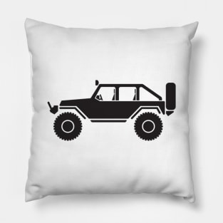 Off Road 4x4 Silhouette Pillow