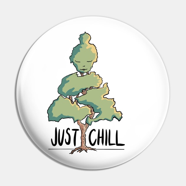 Just Chill Buddha Pin by Coin Road Studio