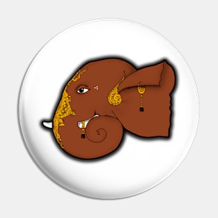 Ganesha : Ekdanta (Color) Pin