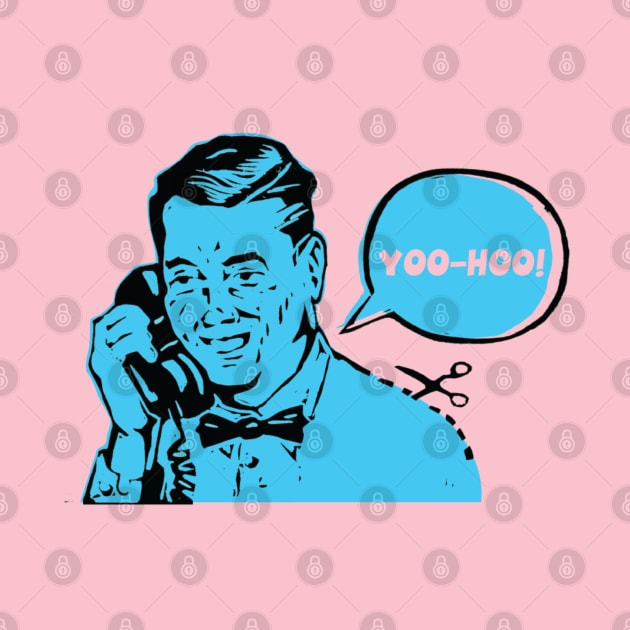 Yoo-Hoo! Retro Man on Telephone by callingtomorrow