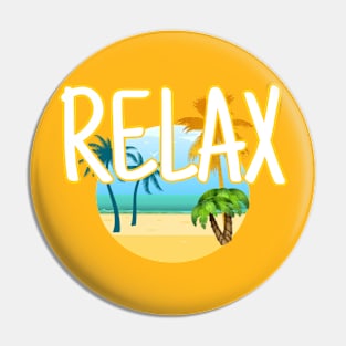 Relax (At Beach) Pin