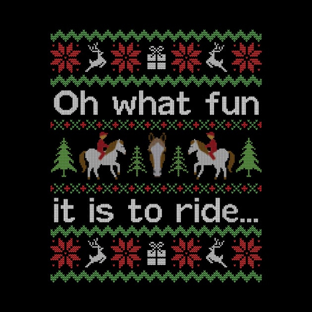 Ugly Christmas Sweater Fun to Ride A Horse by HolidayoftheWeek