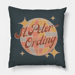 Sankt St Peter-Ording Retro-Vintage-Design Diskokugel Pillow