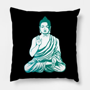 Buddha (aquamarine) Pillow