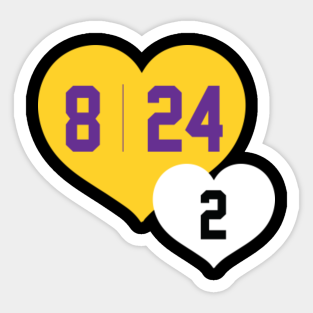 8 24 2 Kobe Gigi In Hearts Stickers Teepublic Au