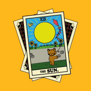 TAROT CARDS DECK | THE SUN. | FORTUNE CAT T-Shirt