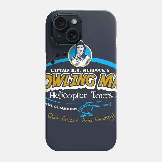 Howling Mad Murdock Helicopter Tours Phone Case by Alema Art