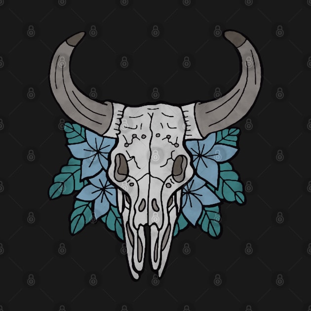 Cow Skull Pocket Patch by Downtown Rose