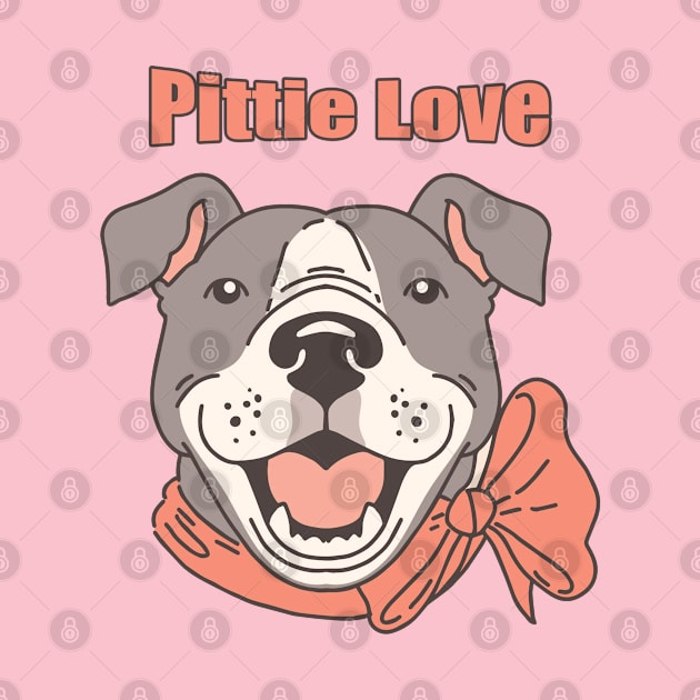 Pitbull T-shirts Pittie Love by PrintsyCreations