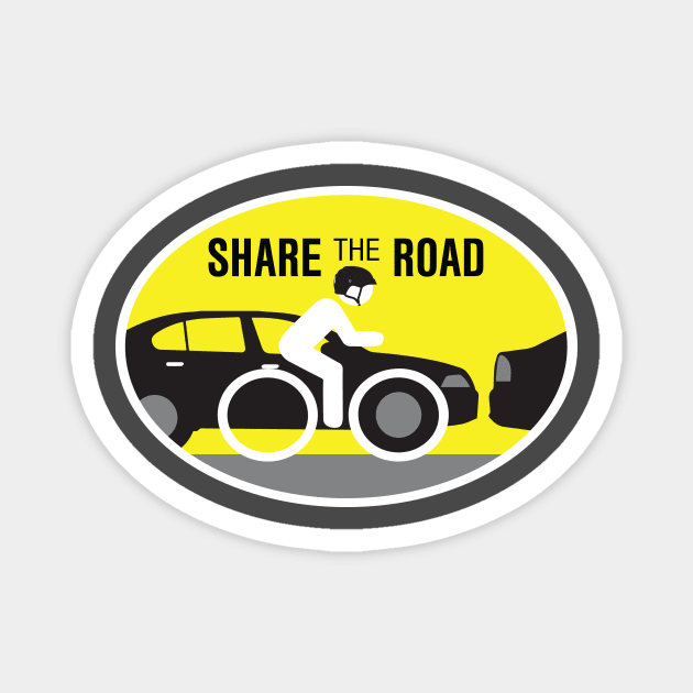 Share the Road - Bikes belong on the road too Magnet by Pavement Party