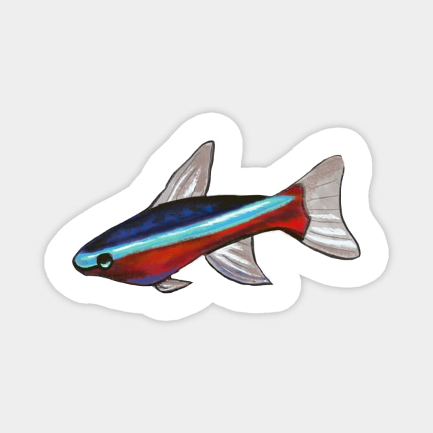Neon Tetra Magnet by shehitsback