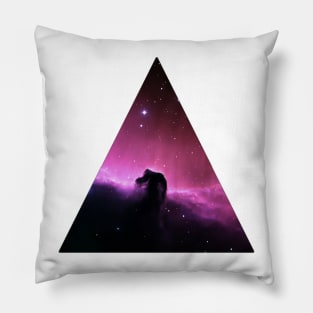 Purple Horsehead Nebula Triangle Pillow