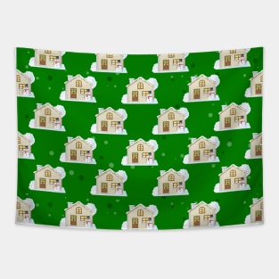 Christmas House Pattern Tapestry