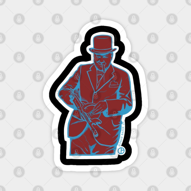 Winston Churchill Magnet by Art from the Blue Room