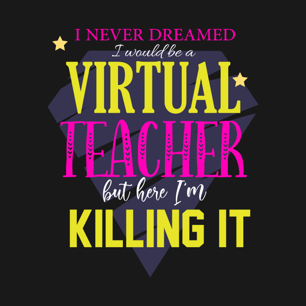I've never dreamed i'd be a virtual teacher but here i'm killing it-teacher 2020 gift by DODG99
