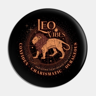 Leo Vibes Pin