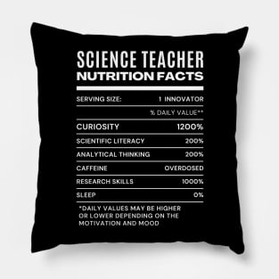 science teacher nutrition facts Pillow