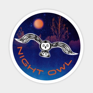 Night Owl Supermoon Magnet