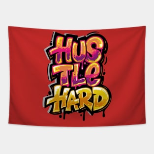 Hustle Hard - Typhography Style Tapestry