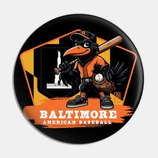 USA - American BASEBALL - Baltimore - Baseball mascot - Baltimore baseball Pin