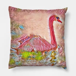 The Pink Swan Pillow