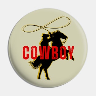 Silhouette Cowboy Pin