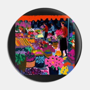 Flower market Pin