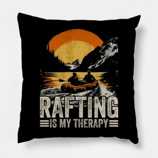 Rafting is my Therapy River Pillow
