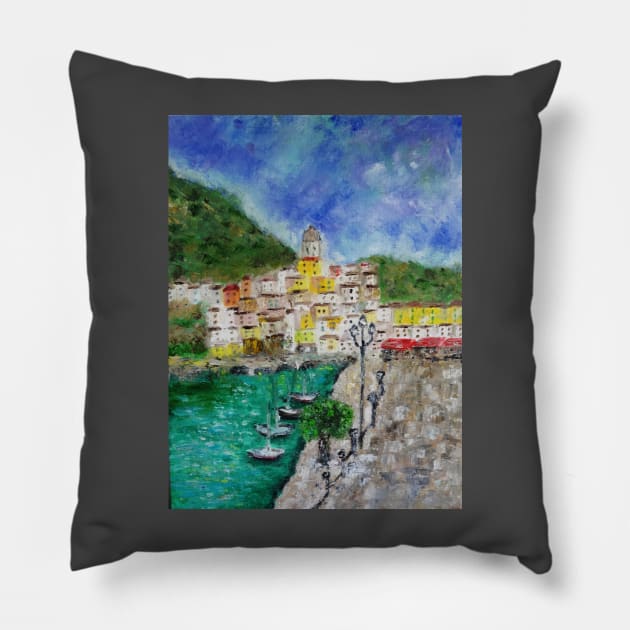 Amalfi Coast Italy Pillow by IGDecorArt