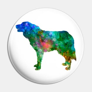 Bosnian and Herzegovinian Croatian Shepherd Dog in watercolor Pin