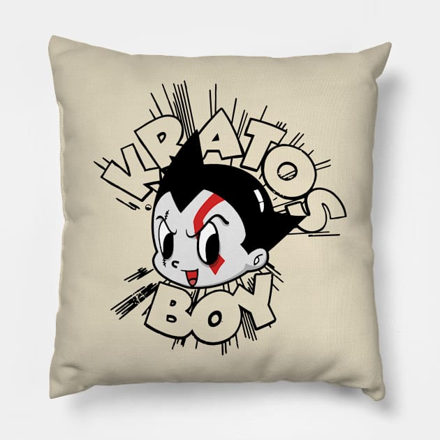 kratos boy Pillow by small alley co