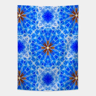 Blue and refreshing flower seed pattern. Tapestry