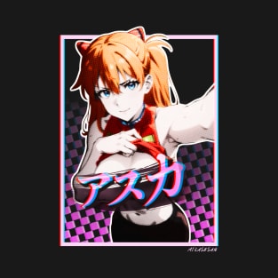 アスカ Naughty Asuka Vaporwave Edit T-Shirt