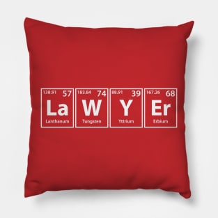 Lawyer (La-W-Y-Er) Periodic Elements Spelling Pillow