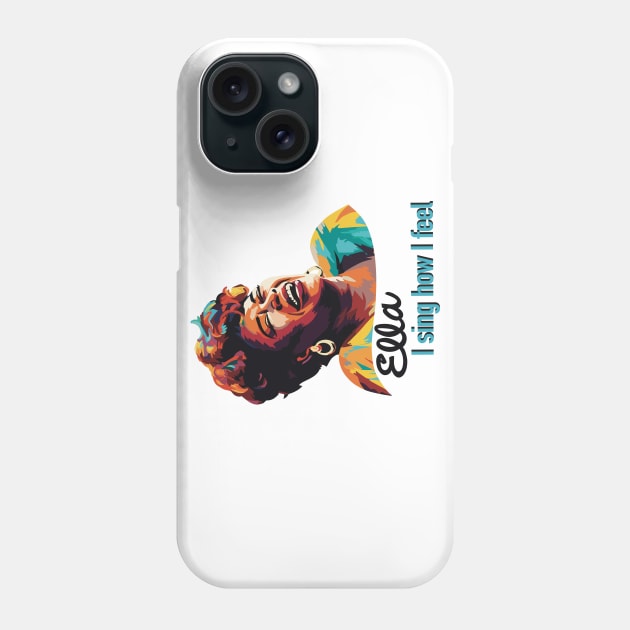 Ella Fitzgerald Fan Art for Jazz Lovers by LozsArt Phone Case by LozsArt