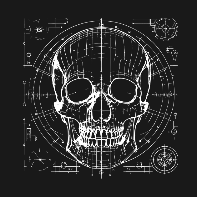skull techno design by lkn