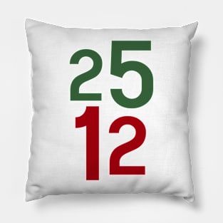 December 25th Numbers Christmas Pillow