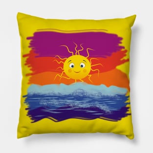 Sun,Sky and the Sea Pillow