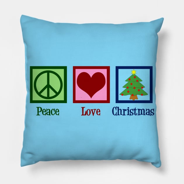 Peace Love Christmas Pillow by epiclovedesigns