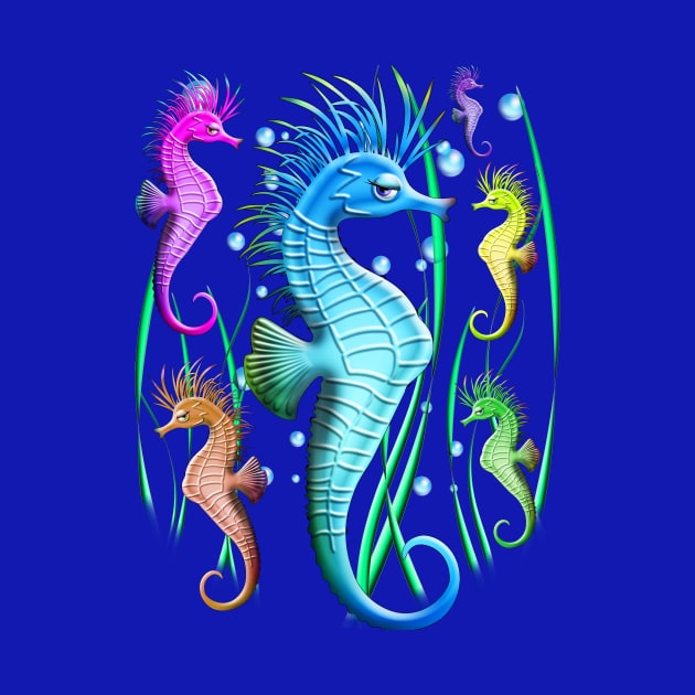 Seahorses Underwater Scenery by BluedarkArt