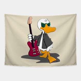 Cool Duck with Guitar Tapestry