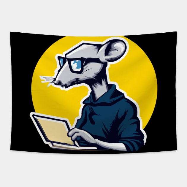 Rat Hacker, Computer Scientist Tapestry by maxdax