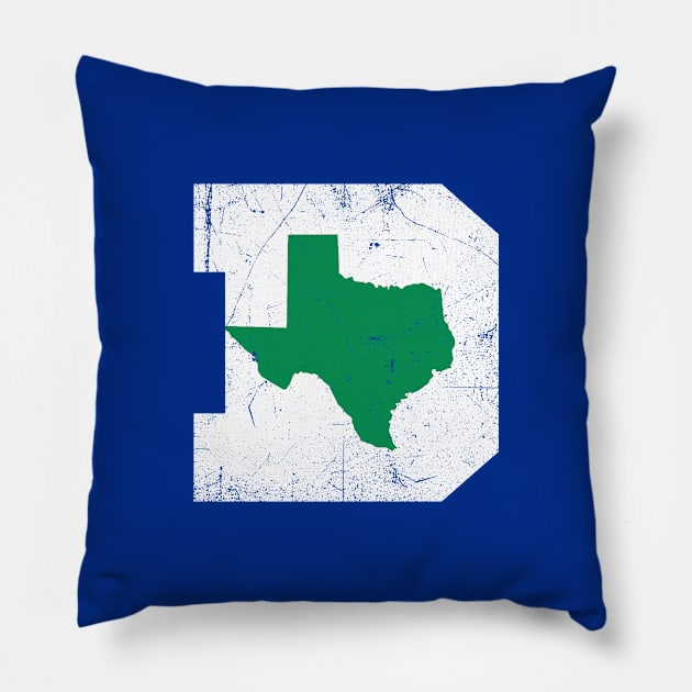 Dallas Texas D, basketball - Blue Pillow by KFig21