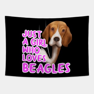 Just A Girl Who Loves Beagles Tapestry