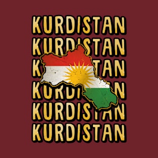 Kurdistan Flag, Kurdish Map, Kurdistan T-Shirt