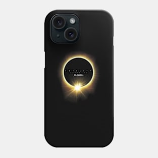 Totality Solar Eclipse 2024 04.08.24 Seen From Dallas Texas Phone Case