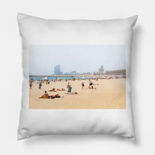 Barceloneta Beach Pillow