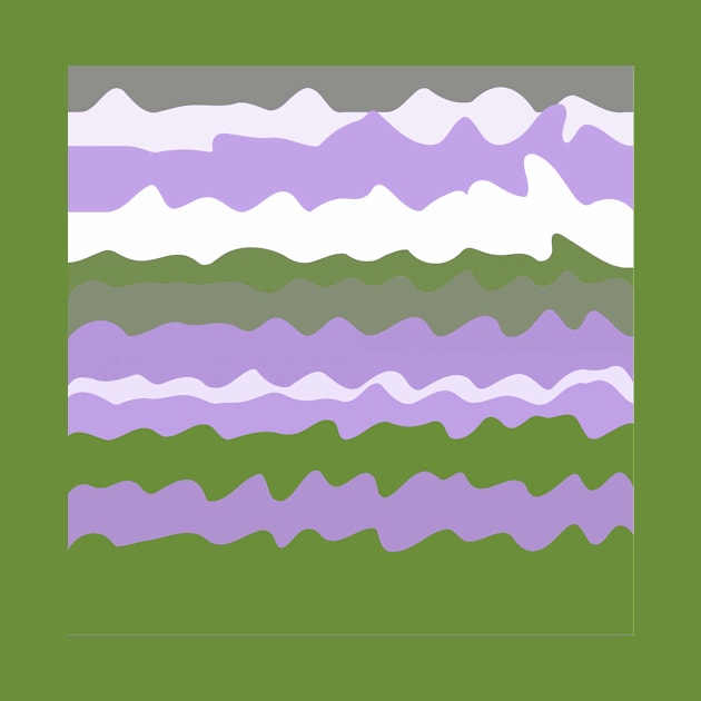 Genderqueer Pride Abstract Wavy Layered Colors by VernenInk