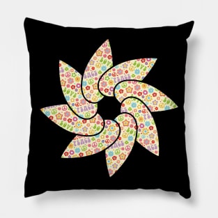 peace and love flower Pillow