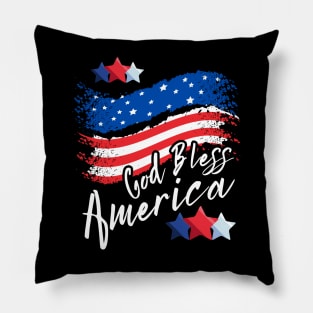 4th of July God Bless America // T-shirt Lifestyle Pillow
